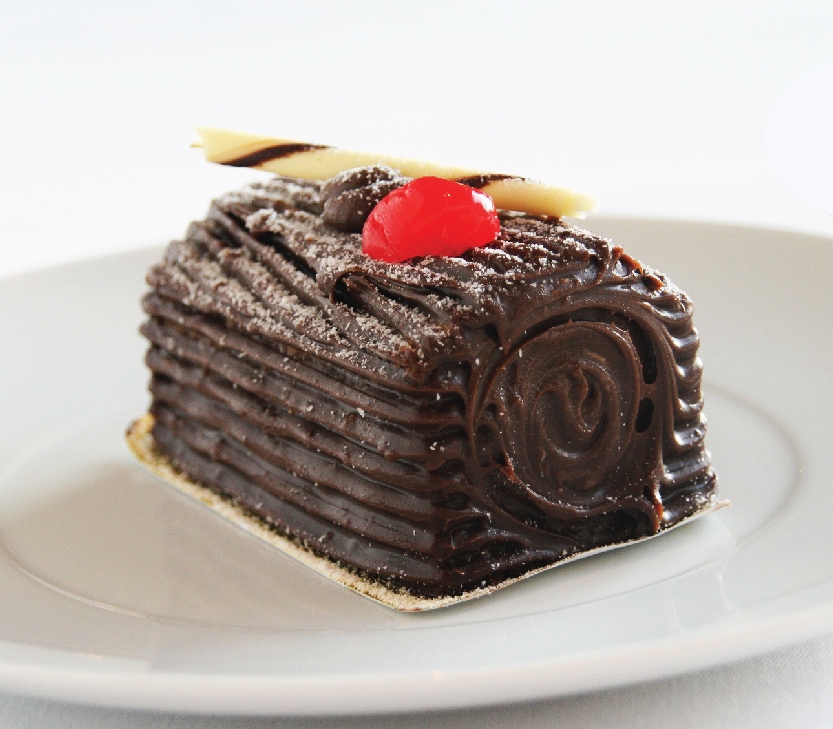 Dark Chocolate Christmas Log Cake