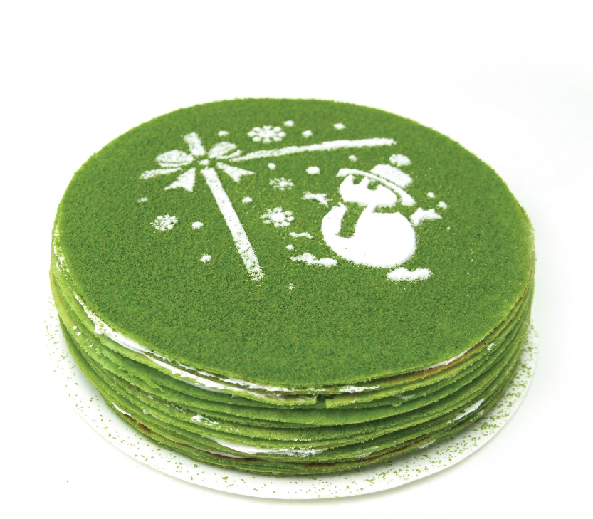 Christmas Whole Cake –  Green Tea Mille Crepe